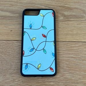 Blue Christmas lights phone case